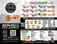 8.5" x 11" 100# GLOSSY DOUBLE SIDED TOGO / CATERING MENUS - STORE SPECIFIC