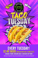 Double Sided Window Cling 24" x 36" TACO TUESDAY WINDOW POP SIGN