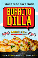 BURRITODILLA Double Sided Window Cling 24" x 36" WINDOW POP SIGN