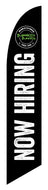 14' NOW HIRING Sail Flag with Ground Spike & Pole