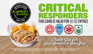 Critical Responder $7 Entree Discount Cards