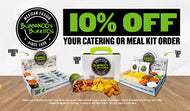 2"x3.5" Double Sided 10% Off Catering Discount Cards