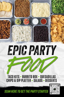 24" x 36" Double Sided CATERING Window Cling  EPIC PARTY FOOD
