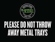 8.5"x11" DO NOT THROW AWAY TRAYS 3M Printed Laminated Vinyl Decal