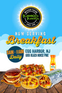 500 - 4"x6" Now Serving Breakfast / APP Download Flyers