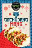 Double Sided Window Cling 24" x 36" GOCHUJANG MANG Window POP Sign