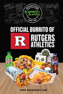 Double Sided Window Cling 24" x 36" OFFICIAL BURRITO OF RUTGERS Window POP Sign