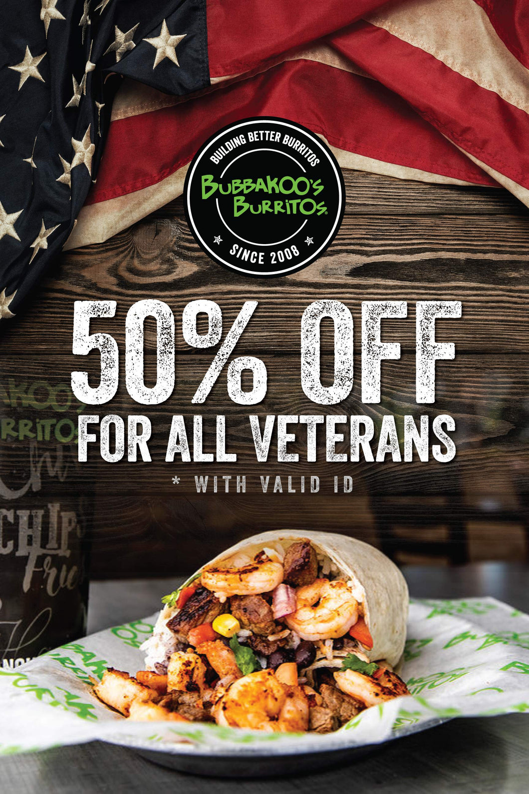 50% OFF ALL VETERANS 24